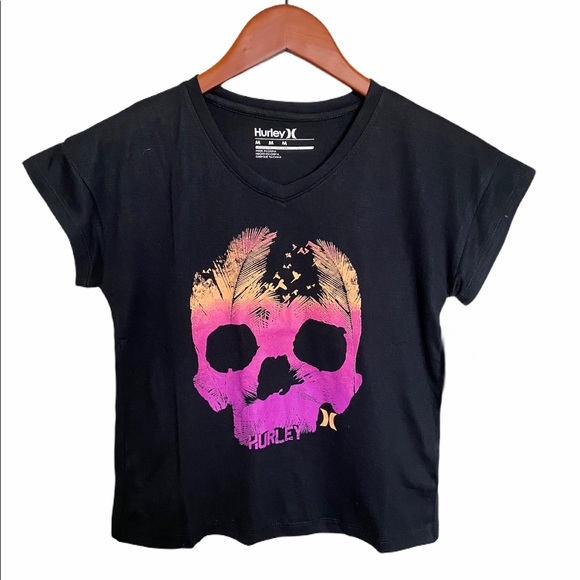 Hurley Black Graphic Kids Tee. - Picture 1 of 8